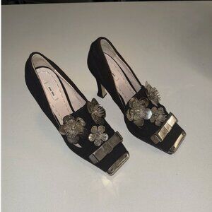 Miu Miu Runway 2011 Metal Flower Heels